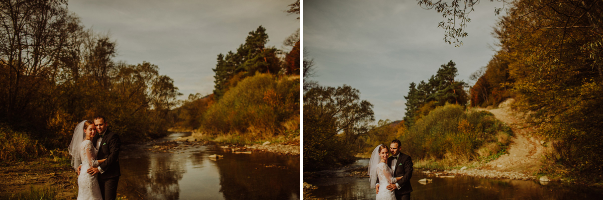 Jesień w Beskidzie Niskim - fotograficzna sesja nowożeńców